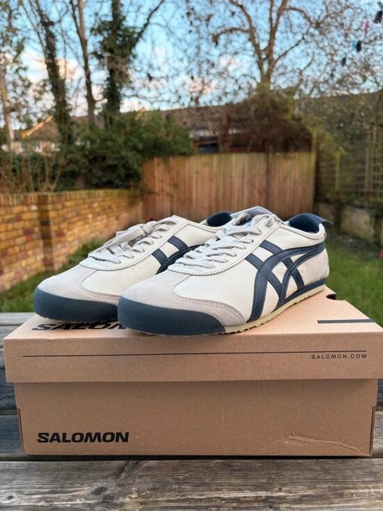 Men’s Onitsuka Tiger Mexico 66 Birch Navy White Retro Sneakers Athletic Shoes main image 3